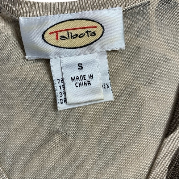 ⭐️TALBOTS Silk Brown Leaf Prink Tank Top - Picture 3 of 6